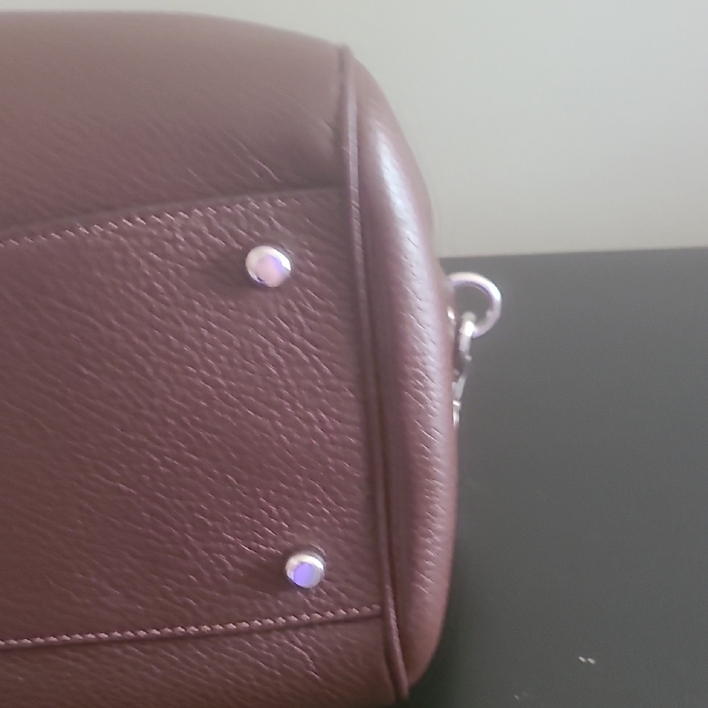 Coach Pebbled Leather Rowen Large Satchel in Maple 12Wx8H, No Dust Cover - Picture 9 of 13